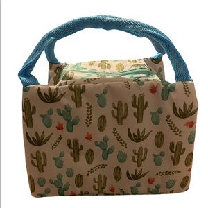 3/$12 -Cactus lunch tote bag- NWT
